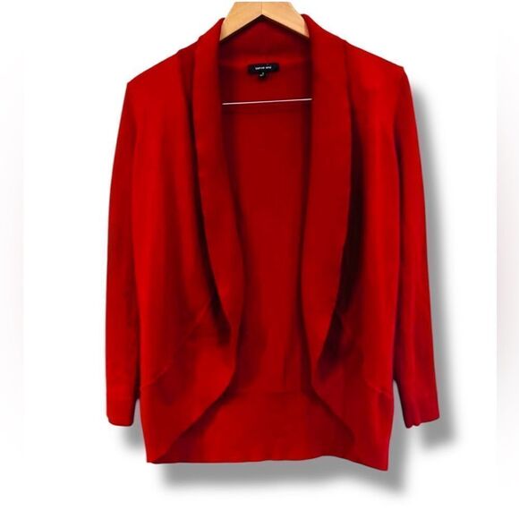 Verve Ami Shawl Collar Open Cardigan Sz S Red - Picture 1 of 8